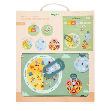 Calendrier enfant en tissu "Au fil du temps"