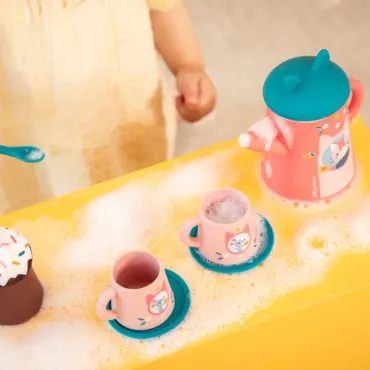 Jouet de bain - Set de thé Jeanne le chat