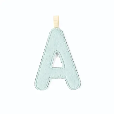 Lettre A en tissu bleue...