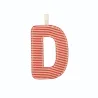 Lettre D en tissu phosphorescente