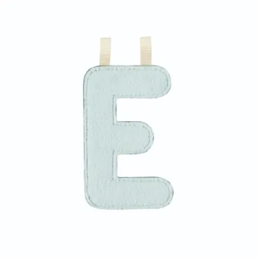 Lettre E en tissu bleue...