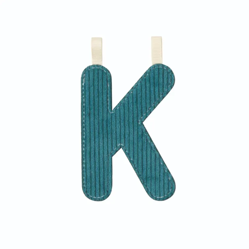 Lettre K en tissu phosphorescente