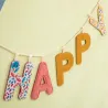 Lettre P en tissu phosphorescente