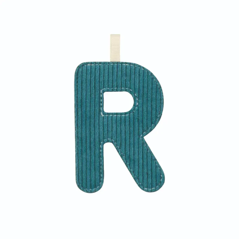 Lettre R en tissu phosphorescente