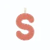 Lettre S en tissu phosphorescente