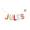 Lettre U en tissu phosphorescente