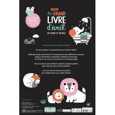 Mon très grand livre d'éveil en noir et blanc