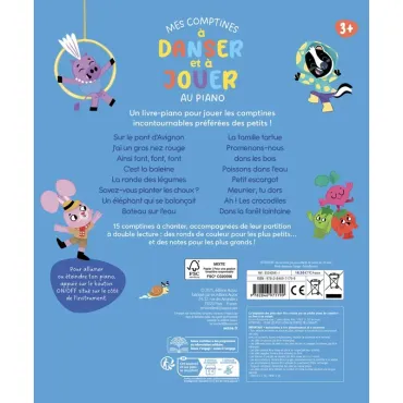 Mon livre piano - Mes comptines à danser et à jouer au piano