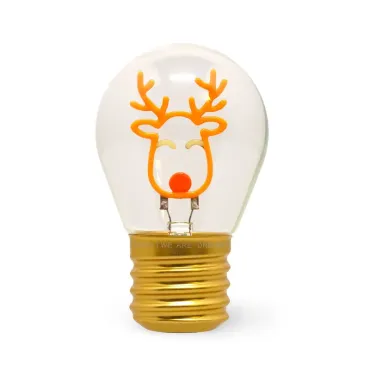 Lampe Décorative de Table de Noël en Forme d’Ampoule - Reindeer