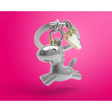 Porte-clés Licorne et nuage