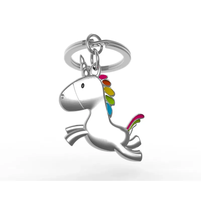 Porte-clés Licorne arc en ciel