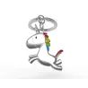 Porte-clés Licorne arc en ciel