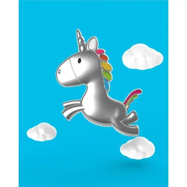 Porte-clés Licorne arc en ciel