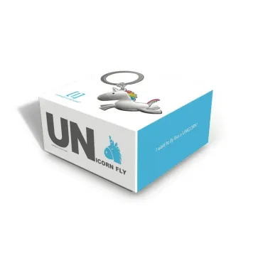 Porte-clés Licorne arc en ciel