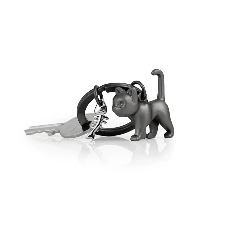 Porte-clés Chat noir Yeux phosphorescents