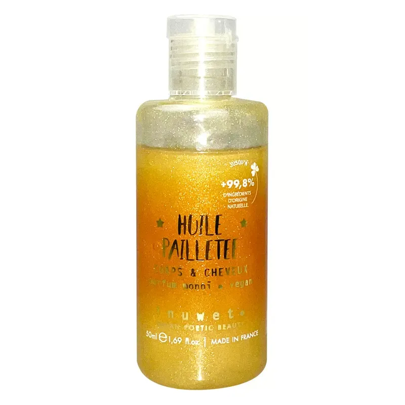Huile pailletée corps & cheveux - Parfum monoi - 50ml