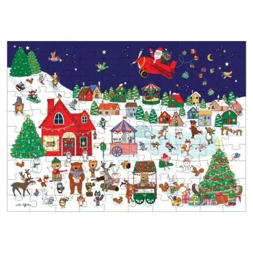 Mini Puzzle - Village de Noël - 100 pièces