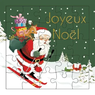 Carte de vœux puzzle - Noël...