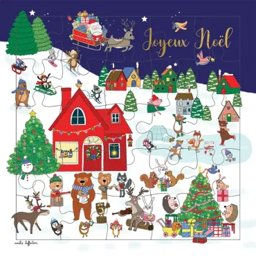 Carte de vœux puzzle -...