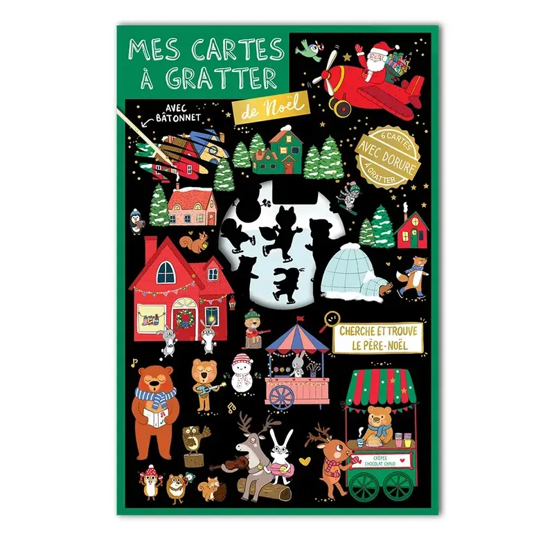 Cartes à gratter - Village de Noël