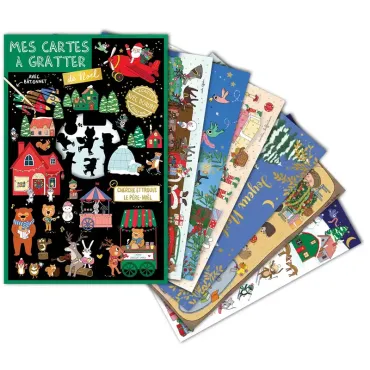 Cartes à gratter - Village de Noël