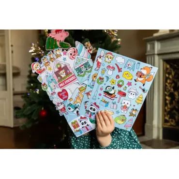 Poster à sticker - Noël Kawaï