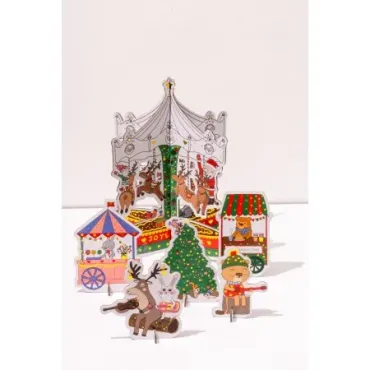 Décor de Noël 3D à colorier...