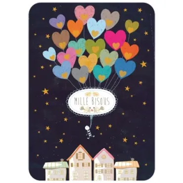 Carte postale - Mille bisous