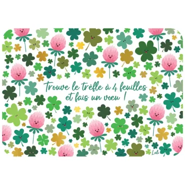 Carte postale - Trèfles chance