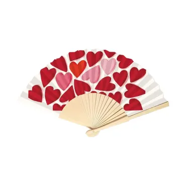 Éventail - Cœurs