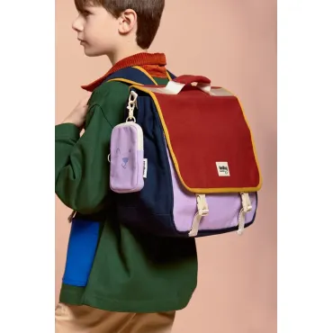Cartable Léo - Terracota et lilas