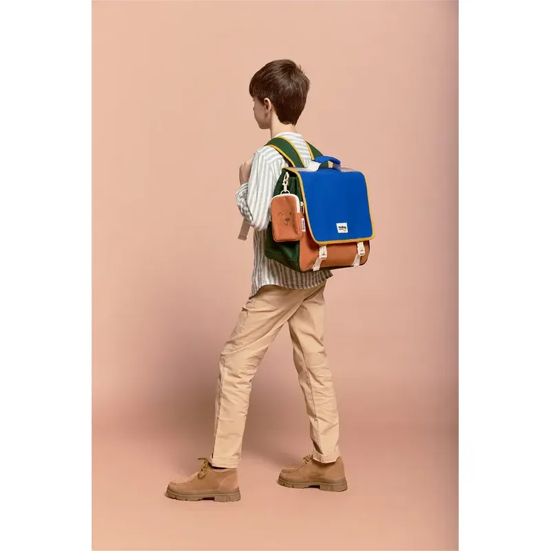 Cartable Léo - Arthur Bleu électrique et sienne