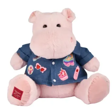 Peluche Hippopotame - PINK MALLOW - 38 cm