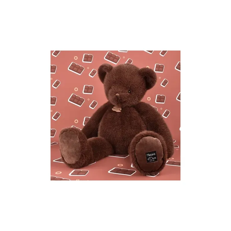 Ours en peluche Clémentin Marron Chocolat - 60 cm