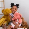 Ours en peluche rose praline - LE NOUNOURS - 40 cm