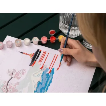 Coffret peinture au numéro - Petit Pinceau Mont Fuji