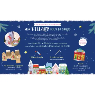 Mon village sous la neige – 25 maisons en papier à assembler