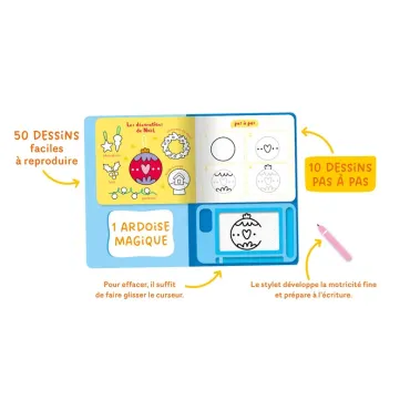 Mon ardoise magique pour dessiner pas à pas – Noël – 60 dessins faciles