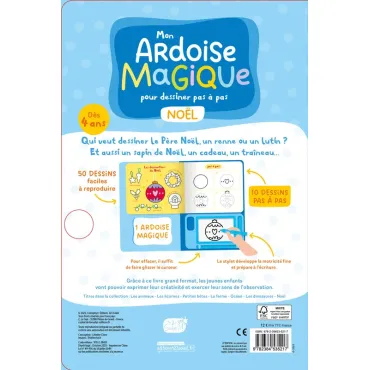 Mon ardoise magique pour dessiner pas à pas – Noël – 60 dessins faciles