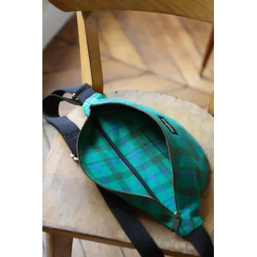 Sac banane Olivia Tartan Vert Garden
