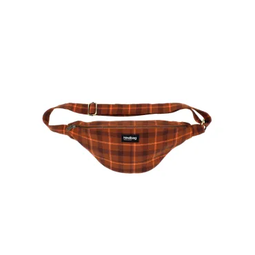 Sac banane L Sasha Tartan Sienne
