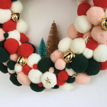 Kit couronne de Noël - Rouge vert