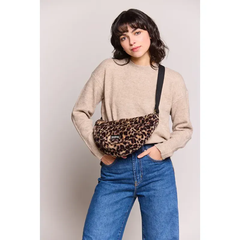 Sac Banane - Andrea Leopard Fourrure