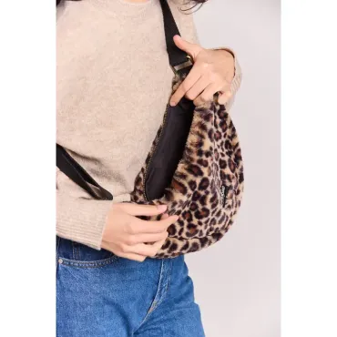 Sac Banane - Andrea Leopard Fourrure
