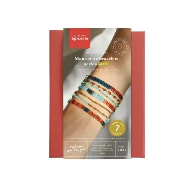 Kit DIY Bijouterie - Mon set de bracelets perlés - Doré