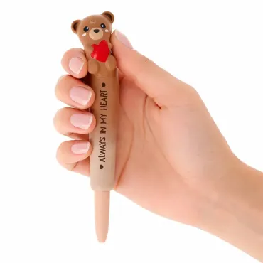 Stylo à Encre Gel Antistress Teddy Bear « Always In My Heart »