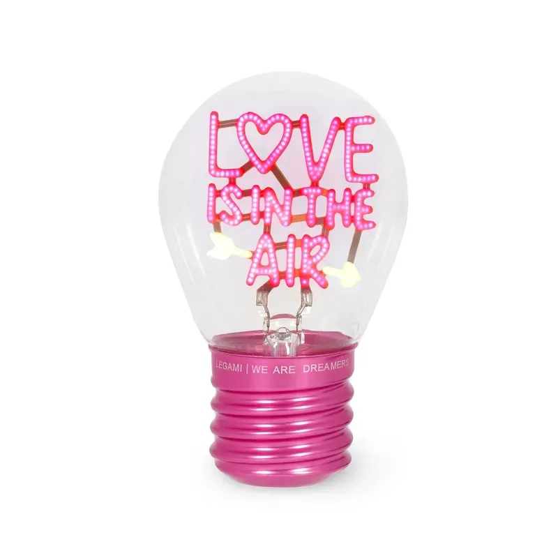 Lampe Décorative de Table en Forme d’Ampoule - Love is in the Air