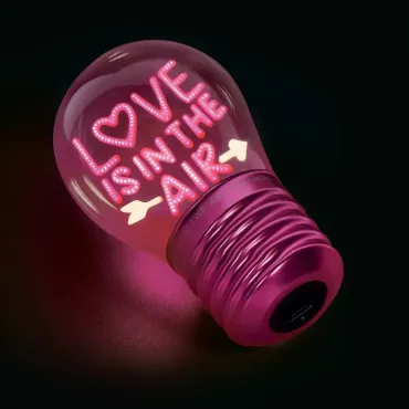 Lampe Décorative de Table en Forme d’Ampoule - Love is in the Air