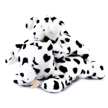 Peluche allongee chien dalmatien leste - Les P'tits Relax - 22 cm