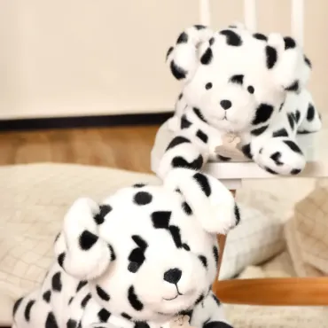 Peluche allongee chien dalmatien leste - Les P'tits Relax - 30 cm